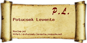 Potucsek Levente névjegykártya
