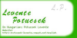 levente potucsek business card